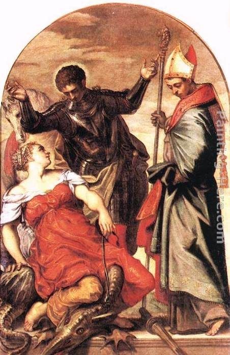 Jacopo Robusti Tintoretto St Louis, St George and the Princess